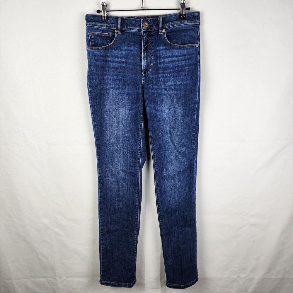 J Jill Denim High Rise‎ Straight Leg Blue Size 4 Normcore Basic Minimalist